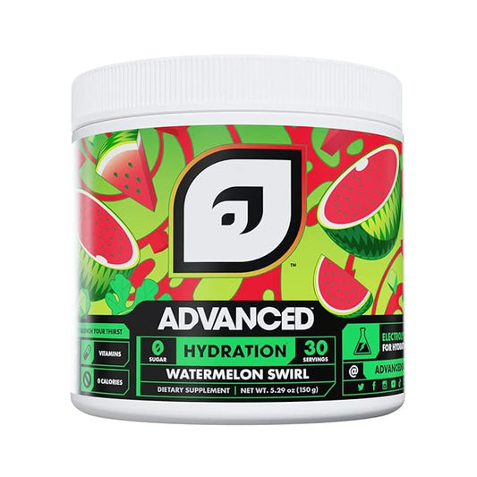 Advanced Hydration High-Performance Electrolyte Drink Mix with B Vitamins for All-Day Hydration - Caffeine Free, Zero Calories, Sugar Free, & Keto Friendly - (30 Servings, Watermelon Swirl)