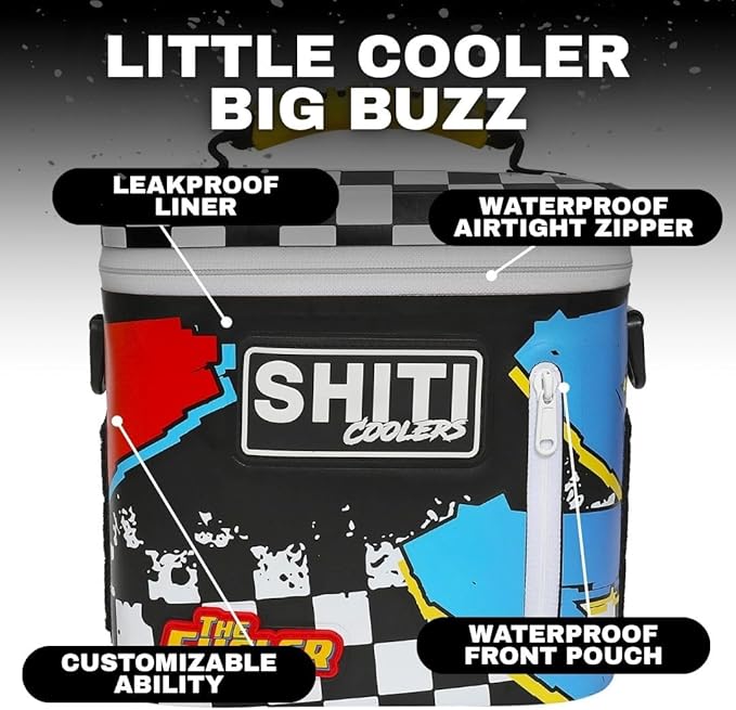 SHITI Coolers Cooler for Camping, Travel, Beach, Soft Lunch Box for Food, Drinks & Ice, Portable, Waterproof 24 Hr Insulated Bag with Shoulder Straps, Customizable