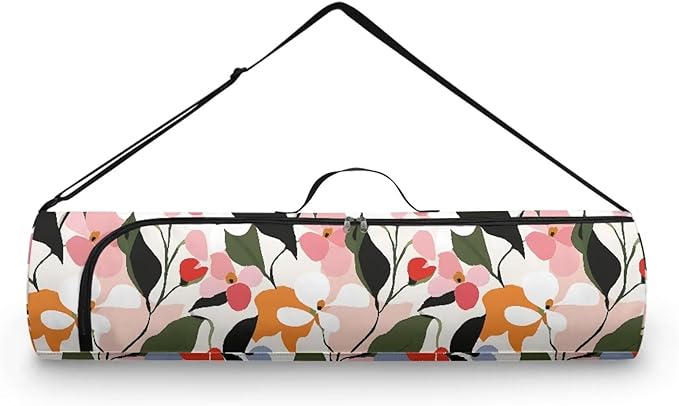 ZCFYGDX Yoga Mat Bag with Adjustable Shoulder Strap and Handle Zipper, 30in Wide x 6.3in Diameter for Yoga Mat Storage