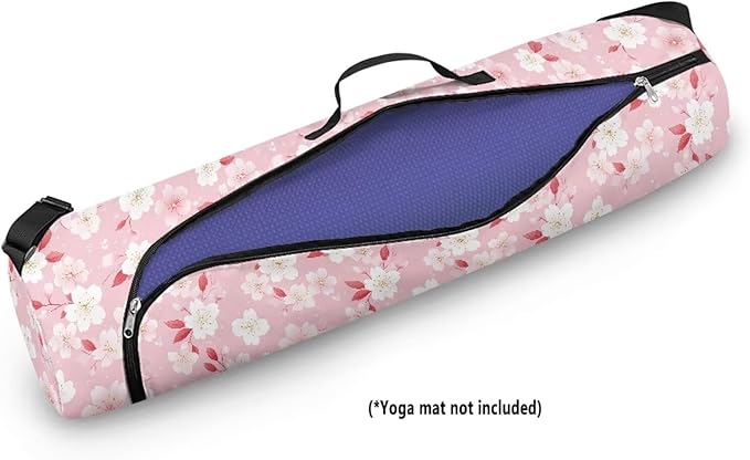 ZCFYGDX Yoga Mat Bag with Adjustable Shoulder Strap and Handle Zipper, 30in Wide x 6.3in Diameter for Yoga Mat Storage
