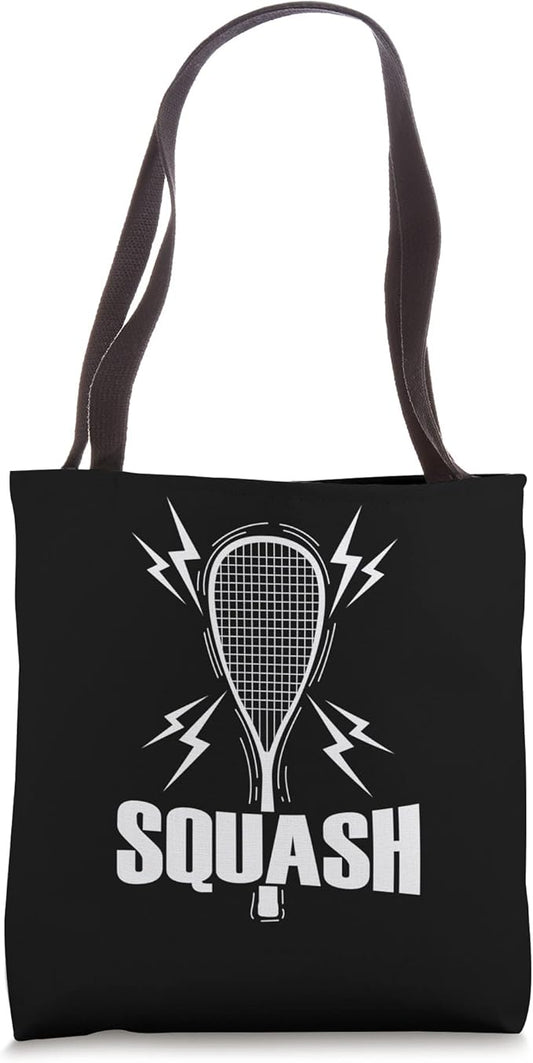 Squash Racket under Power Tote Bag
