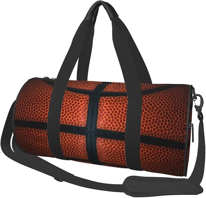 Basketball Ball Sport Appearance Foldable Duffle Bag For Women - Workout Bag For Gym Men - Boy Gym Bag - Girls Small Weekender Duffel Bag - Packable Luggage Bag For Travel Sports