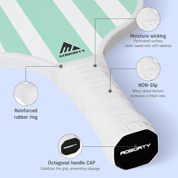 Pickleball Paddles 4 Pack - USAPA Light Graphite Premium Rackets Fiber Face & Polymer Honeycomb Core Pickleball Set with 4 Outdoor Indoor Balls Including Portable Carry Bag