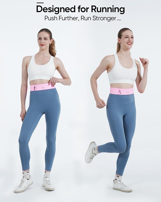 Zelvot Running Belt with 400ml Soft, Adjustable Running Fanny Pack with Phone Holder and Gym Towel, Waterproof Belt Bag for Women Men for Jogging Hiking Marathon (Pink, Small)