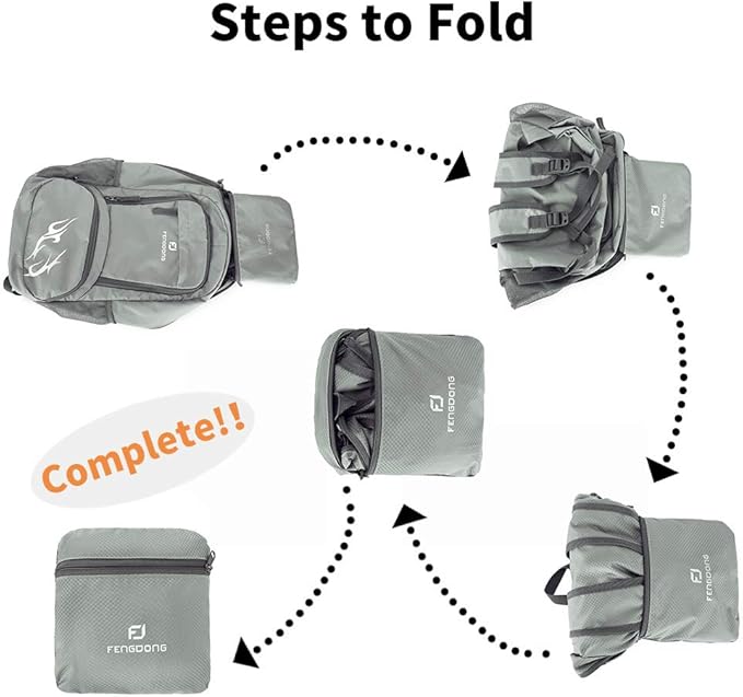 FENGDONG 35L Lightweight Foldable Waterproof Packable Travel Small Hiking Backpack Daypack for men women