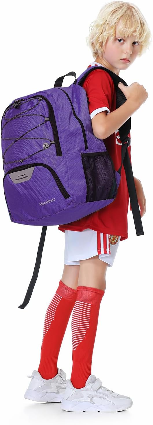 Youth Soccer Bag-Soccer Backpack&Backpack for Football Basketball,with Ball Compartment Separate Cleat Package