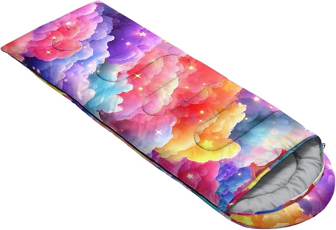 QOOMO Camping Sleeping Bags,3 Season Warm & Cool Weather,Lightweight,Waterproof Sleeping Bags for Adults & Kids,Traveling,and Outdoors,Camping Gear Equipment