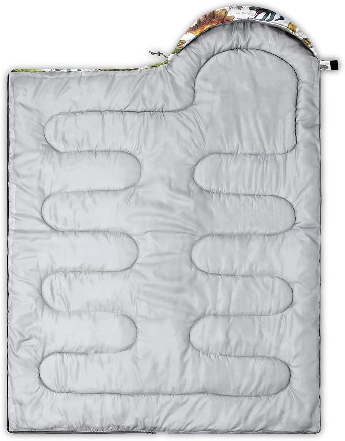 QOOMO Camping Sleeping Bags,3 Season Warm & Cool Weather,Lightweight,Waterproof Sleeping Bags for Adults & Kids,Traveling,and Outdoors,Camping Gear Equipment