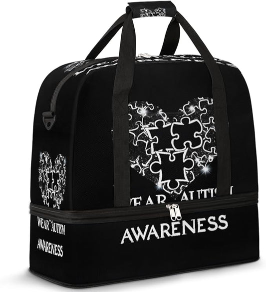 Elegant Art Design Travel Duffle Bags With Shoes Compartment for Women Men Weekender Overnight Bag Foldable Sports Tote Gym Carry On Luggage Handlebag for Travel Yoga Hospital Workout