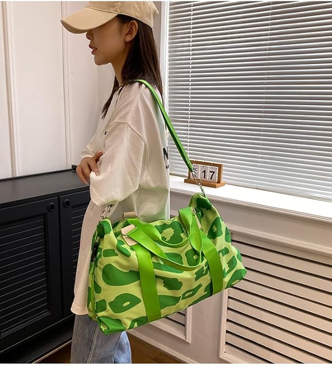 Weekender Duffel Sport Gym Bag Overnight Travel duffle Bags with Wet Pocket TB2301A Green