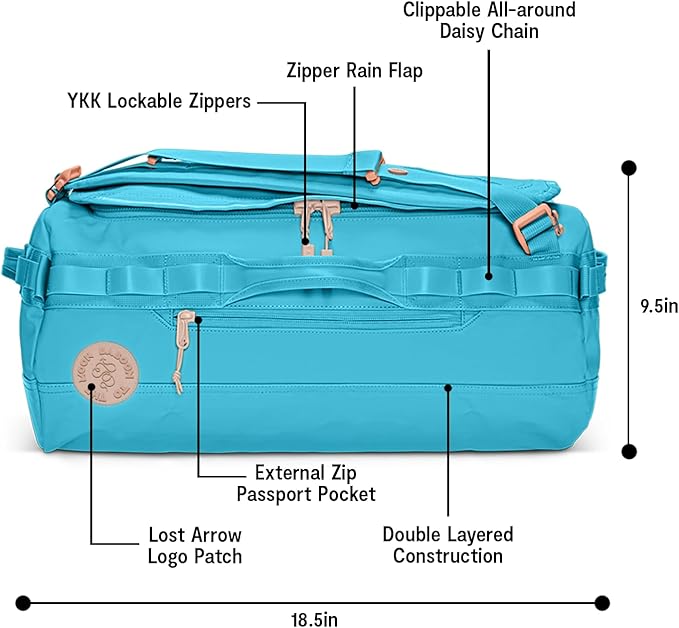 Baboon to the Moon Go-Bag Mini 32L – Detachable Straps, Small Duffle Bag for Travel, Gym Bag for Women, Mens Travel Bag, Duffel Bags for Traveling, Travel Duffel Bags for Women (Bluebell)