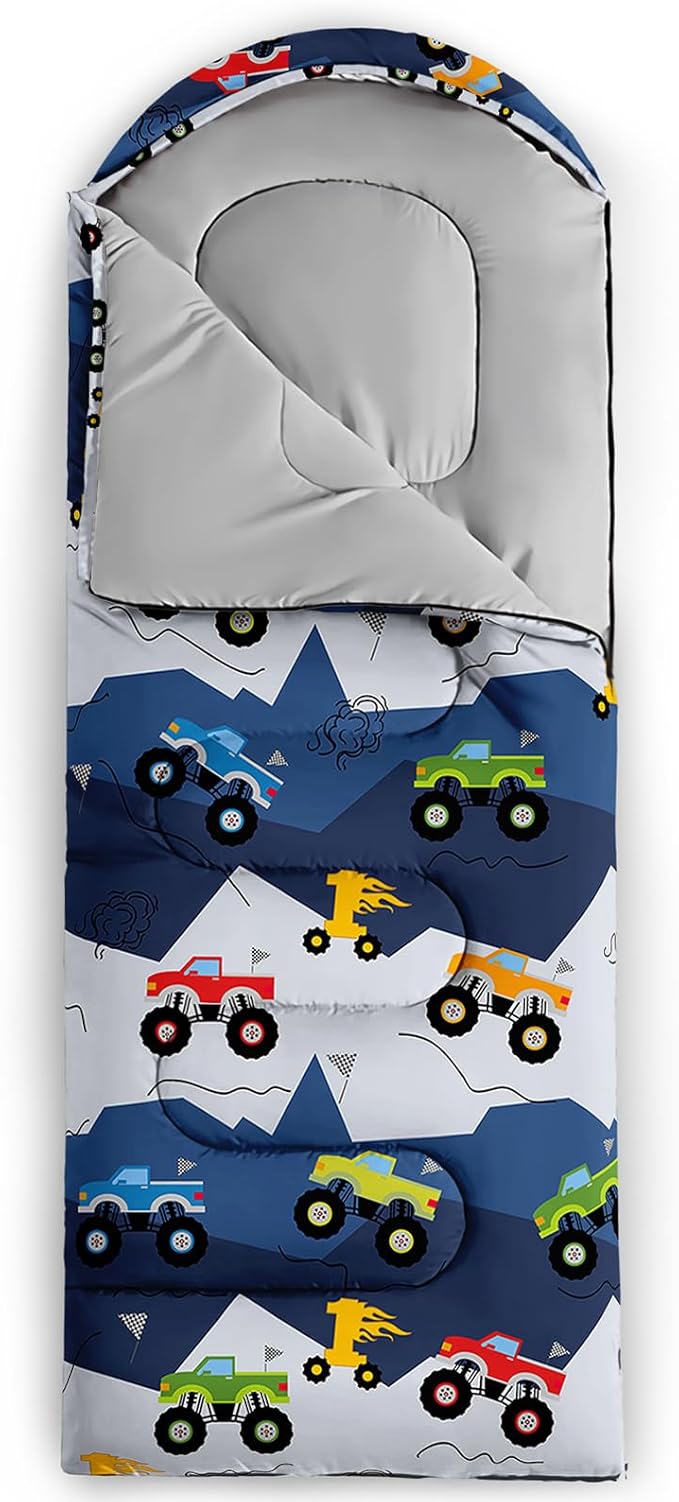 QOOMO Camping Sleeping Bags,3 Season Warm & Cool Weather,Lightweight,Waterproof Sleeping Bags for Adults & Kids,Traveling,and Outdoors,Camping Gear Equipment