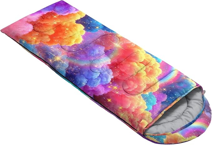 QOOMO Camping Sleeping Bags,3 Season Warm & Cool Weather,Lightweight,Waterproof Sleeping Bags for Adults & Kids,Traveling,and Outdoors,Camping Gear Equipment