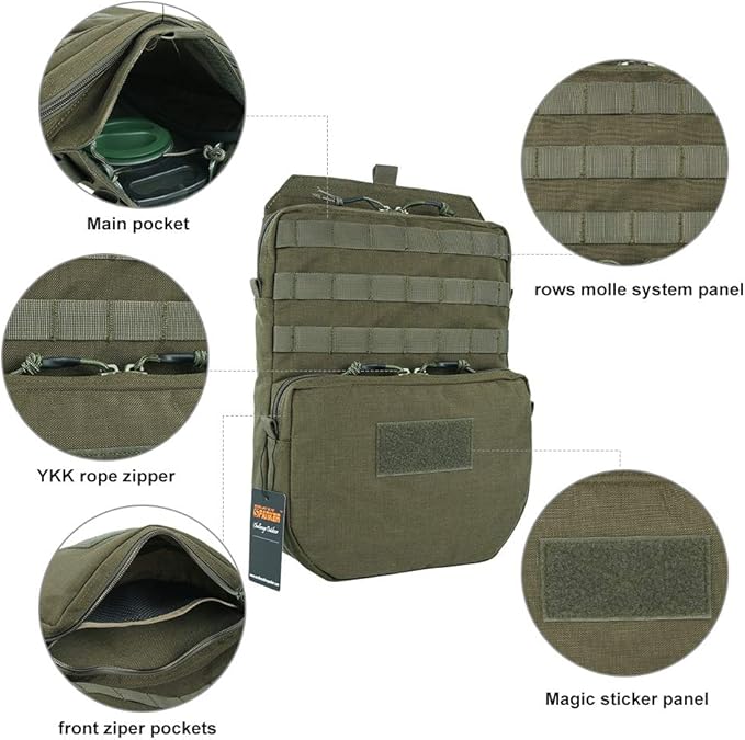 EXCELLENT ELITE SPANKER Tactical MOLLE Hydration Pack for 3L Hydration Water Bladder Molle Vest Accessory