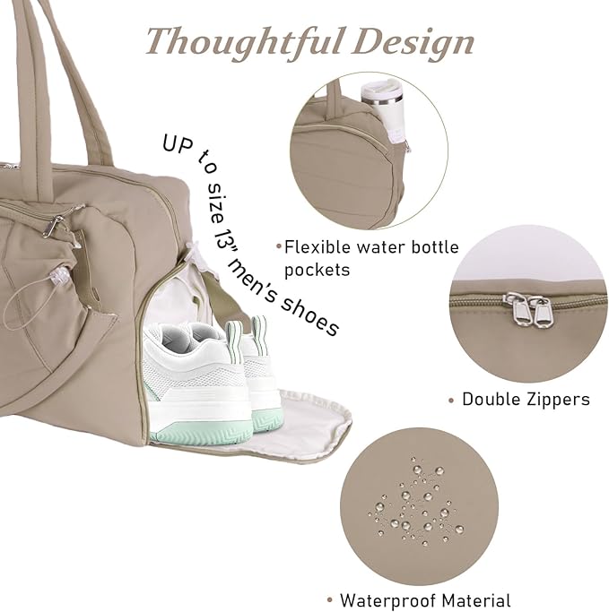 Tennis Racket Bag, Tennis Bags for Women, Quilted Sling Crossbody Backpack with Hook, Water Resistant Tennis Racket Cover for Pickleball, Racketball