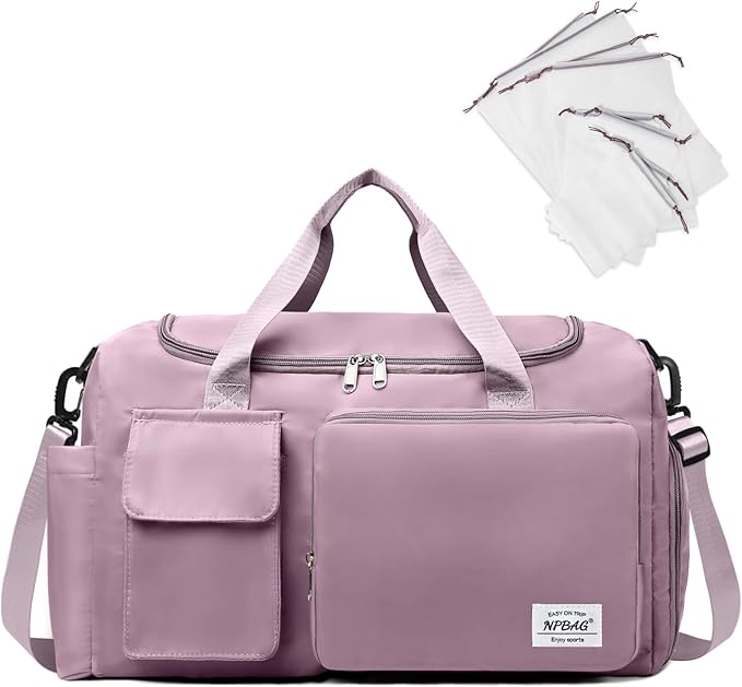 NPBAG Women Travel Duffel, Multi Functional Large Expandable Weekender Carry-on Tote, Gym Workout Overnight Bag, Mommy Hospital Bag for Labor and Delivery