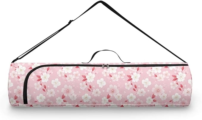 ZCFYGDX Yoga Mat Bag with Adjustable Shoulder Strap and Handle Zipper, 30in Wide x 6.3in Diameter for Yoga Mat Storage