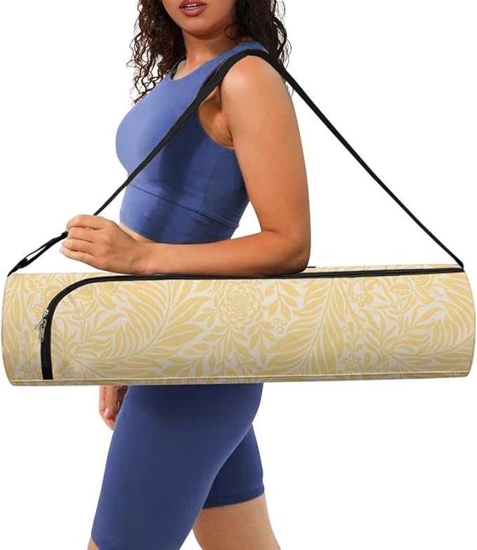 ZCFYGDX Yoga Mat Bag with Adjustable Shoulder Strap and Handle Zipper, 30in Wide x 6.3in Diameter for Yoga Mat Storage