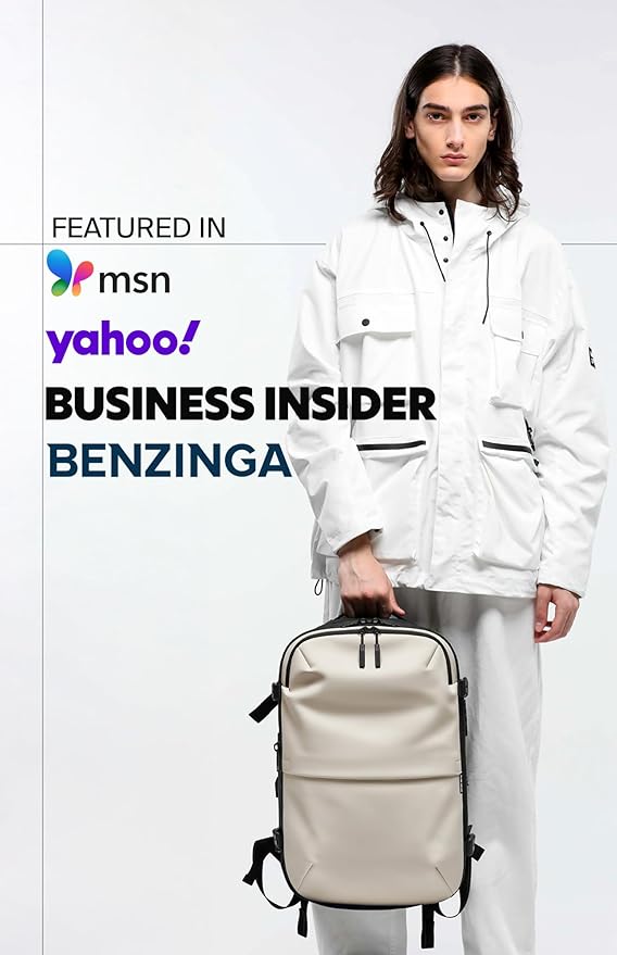 BlackVoyage Vortex Vacuum Seal Travel Backpack 60L Expandable Air Compression System Water Resistant TSA Lock Carry-On Suitcase Luggage White AERO - Vacuum Pump Included