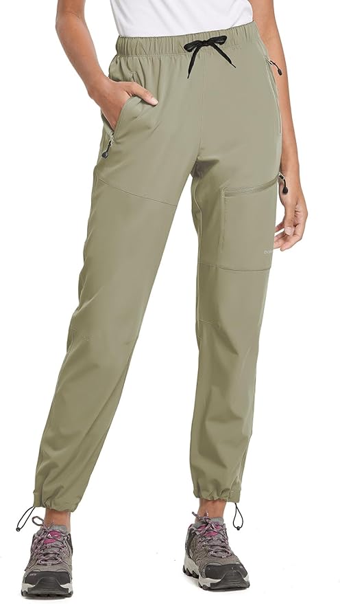 baleaf Women's Hiking Pants Quick Dry Lightweight Water Resistant Elastic Waist Cargo Pants for All Seasons