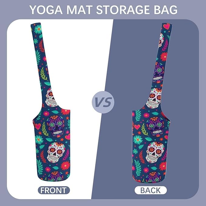 Aiyoolee Single Shoulder Yoga Mat Carrier Bag Portable Spacious with Pocket for Yoga Gym Fitness Travel