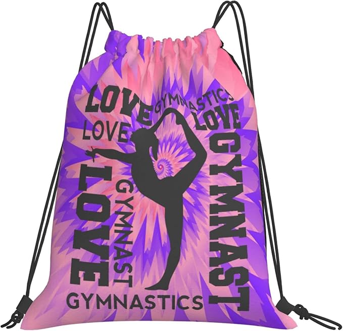 Braytow Gymnastics Drawstring Backpack Gym String Bag Drawstring Sackpack Sport For Womens Mens