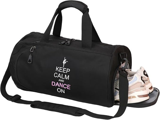 kilofly Girl's Ballet Dance Sports Gymnastics Gym Duffel Bag Travel Carry On