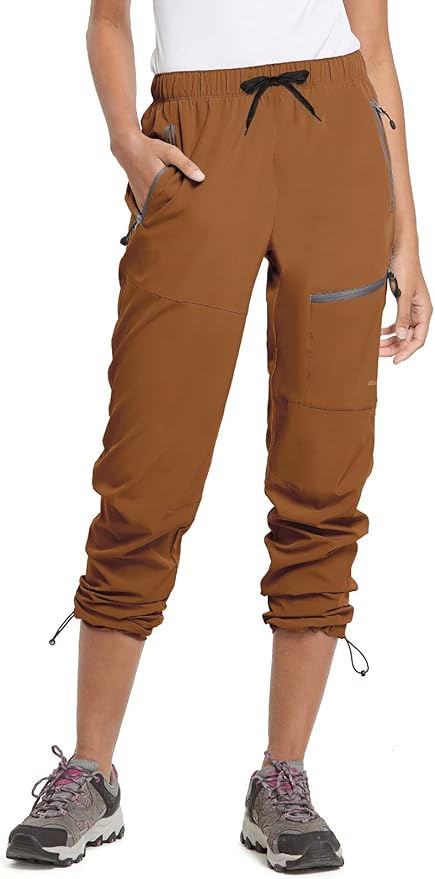 baleaf Women's Hiking Pants Quick Dry Lightweight Water Resistant Elastic Waist Cargo Pants for All Seasons