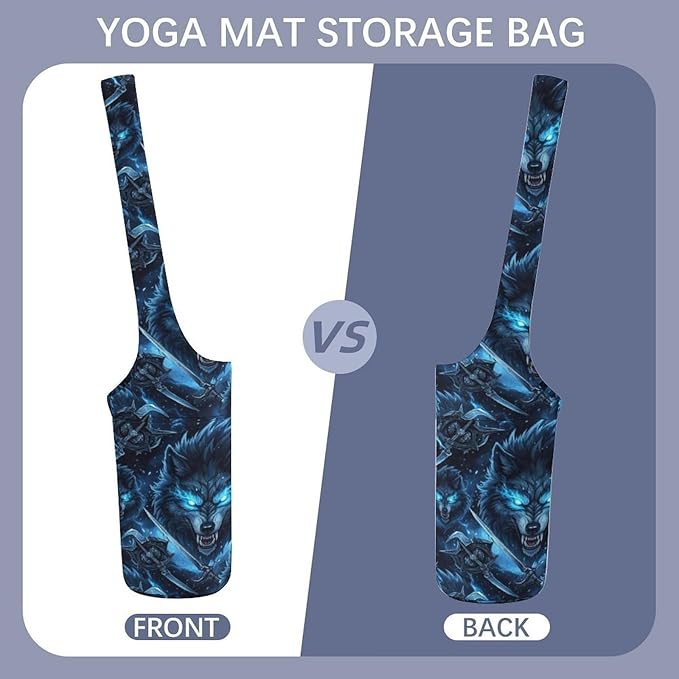 Aiyoolee Single Shoulder Yoga Mat Carrier Bag Portable Spacious with Pocket for Yoga Gym Fitness Travel
