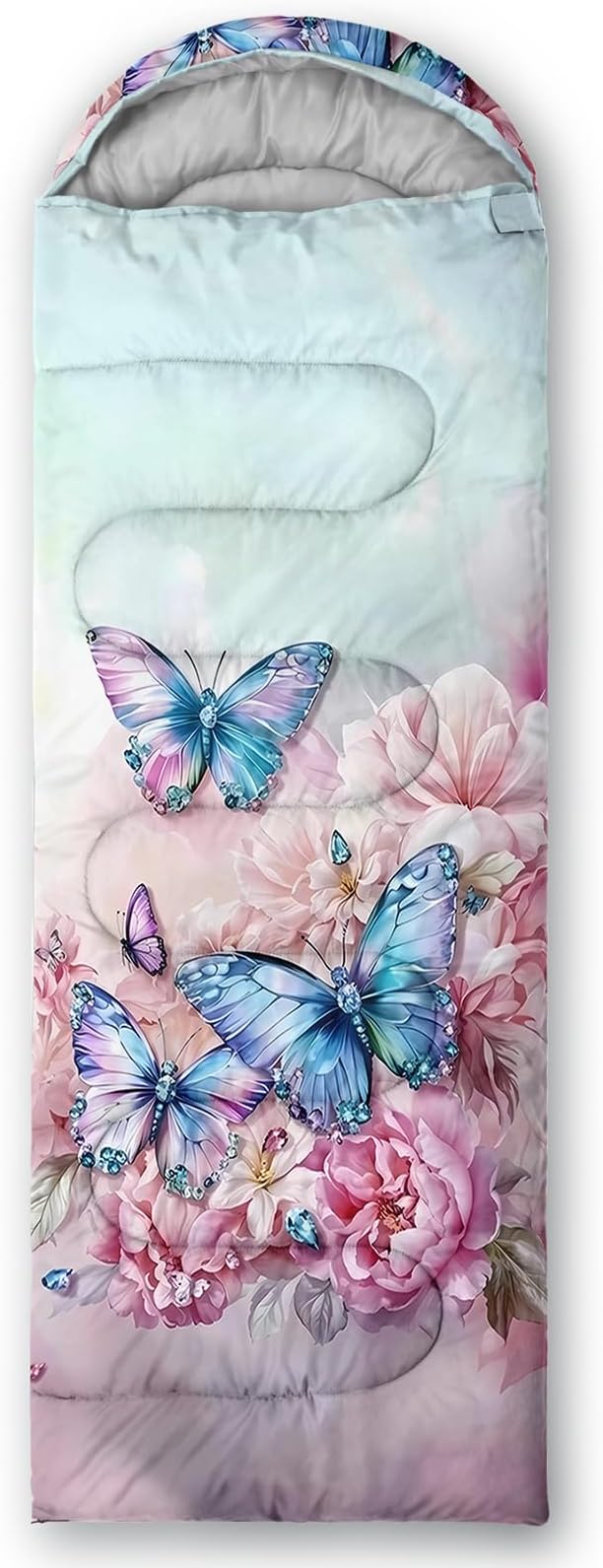 QOOMO Camping Sleeping Bags,3 Season Warm & Cool Weather,Lightweight,Waterproof Sleeping Bags for Adults & Kids,Traveling,and Outdoors,Camping Gear Equipment