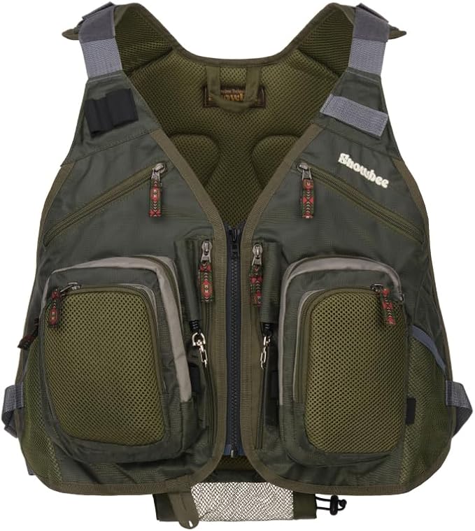 Snowbee Fly Vest Backpack – One‑Size Adjustable Fly Fishing Vest with Built‑in Expandable Backpack, 840D Rip‑Stop Waterproof Fabric & Multiple Gear Pockets for River & Bank Anglers