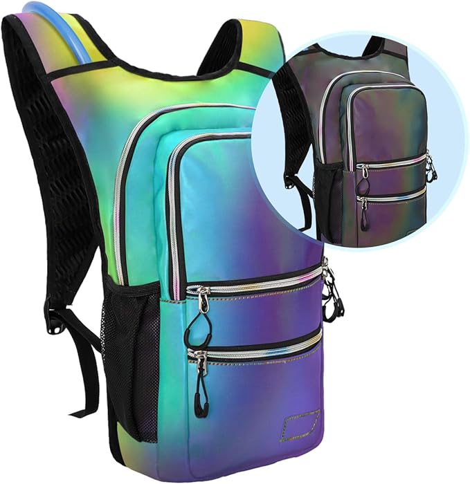 CITCAR Hydration Pack, Water Backpack with 3L Hydration Bladder Lightweight Insulation, Festival Essential, Rave Hydration Backpack, Hydropack Backpack for Rave, Hiking, Biking, Festival Gear