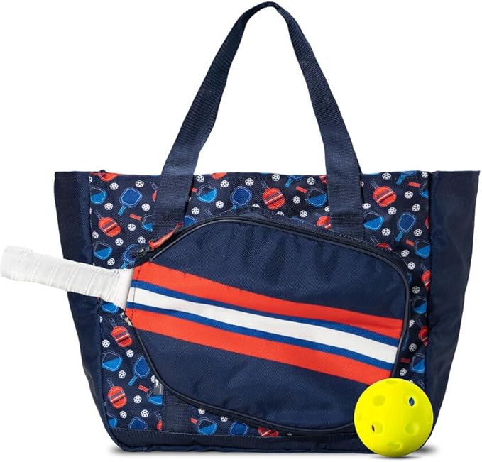 ChalkTalkSPORTS Pickleball Tote Bag | Courtside | Paddle Pocket Bag and Holder | Pickleball Bag for Men, Women and Kids