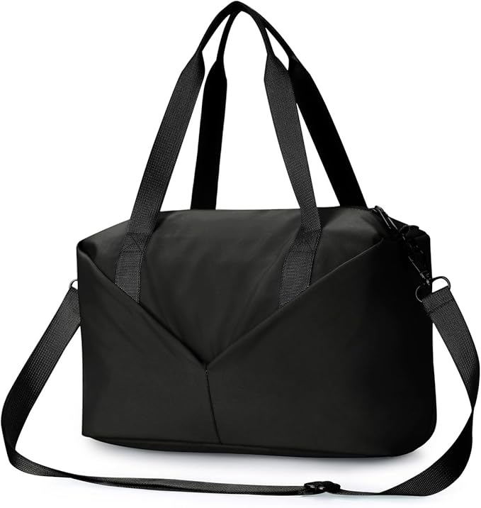 Ceneda Small Gym Bag for Women, 12 inch Mini Gym Bag with Wet Pocket, Lightweight Tote for Gym, Sport, Workout - Black