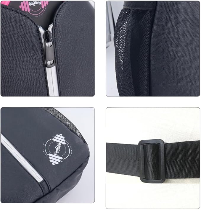 Designer Pickleball Paddle Pu Leather Bag, Stylish and Versatile Crossbody Backpack for Pickleball, Tennis, Racketball and Travel, Adjustable Sling Shoulder Sports Bag with Fence Hook for Men & Women