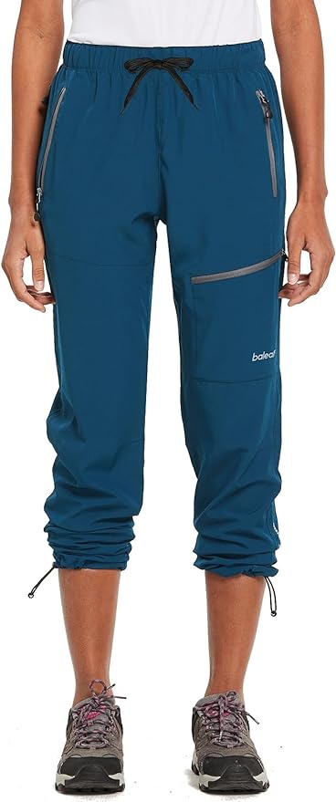 baleaf Women's Hiking Pants Quick Dry Lightweight Water Resistant Elastic Waist Cargo Pants for All Seasons