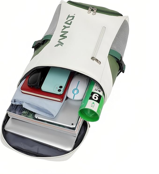 Badminton Tennis Backpack with Shoe Compartment,Racket Holder, Large Capacity Sports Bag for Tennis, Badminton, Pickleball, Squash