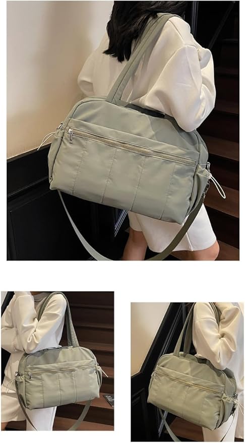 Gym Bag Sport Duffel Overnight Weekender Travel Bag with wet pocket and shoe pocket M01-Army green