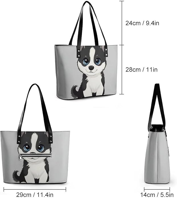 Big Shoulder Commuter Bag Work Tote Bag Handbag With Zipper For Women And Men