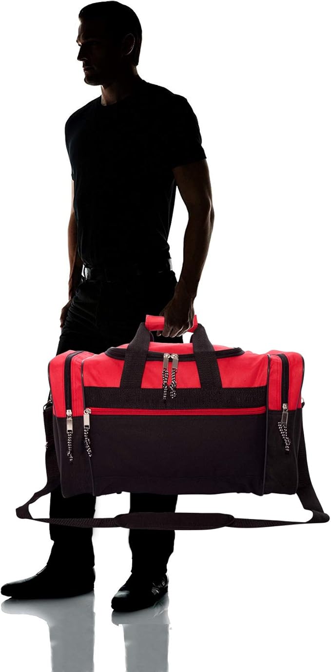 DALIX 17" Blank Duffle Bag Duffel Bag Travel Size Sports Durable Gym Bag