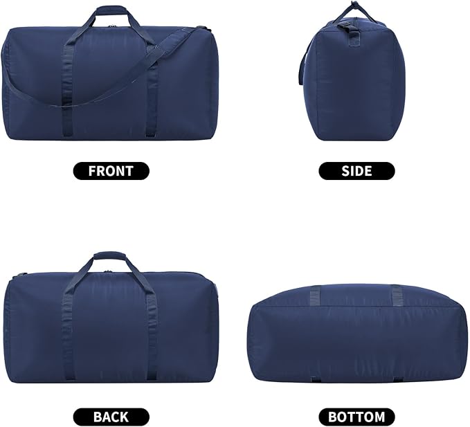 105L Extra Large Duffel Bag 32.5 inch Travel Duffel Bag lightweight Luggage Bag-Navy
