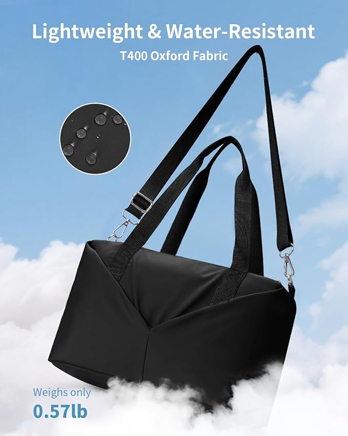 Ceneda Small Gym Bag for Women, 12 inch Mini Gym Bag with Wet Pocket, Lightweight Tote for Gym, Sport, Workout - Black