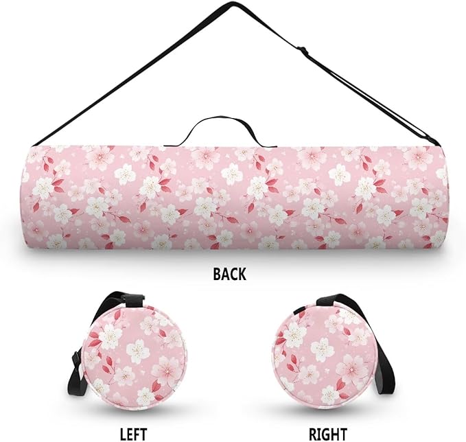 ZCFYGDX Yoga Mat Bag with Adjustable Shoulder Strap and Handle Zipper, 30in Wide x 6.3in Diameter for Yoga Mat Storage