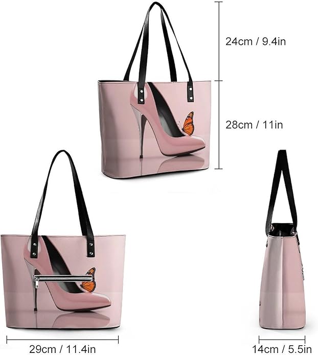 Big Shoulder Commuter Bag Work Tote Bag Handbag With Zipper For Women And Men