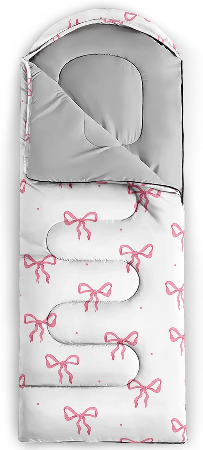 QOOMO Camping Sleeping Bags,3 Season Warm & Cool Weather,Lightweight,Waterproof Sleeping Bags for Adults & Kids,Traveling,and Outdoors,Camping Gear Equipment