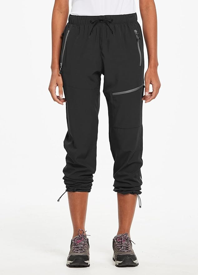 baleaf Women's Hiking Pants Quick Dry Lightweight Water Resistant Elastic Waist Cargo Pants for All Seasons