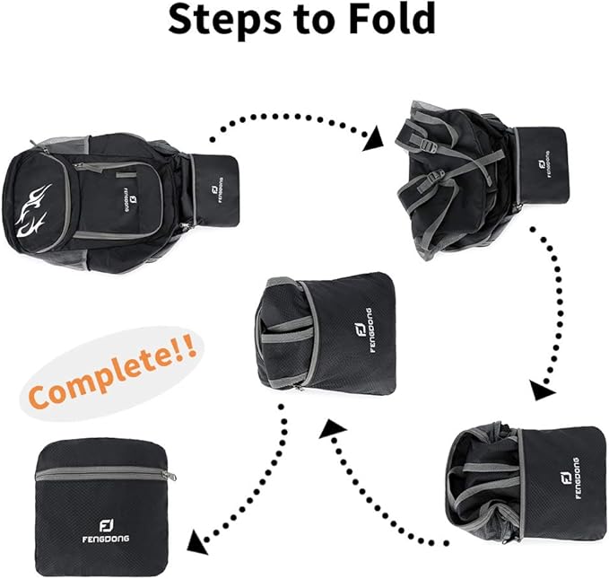 FENGDONG 35L Lightweight Foldable Waterproof Packable Travel Small Hiking Backpack Daypack for men women