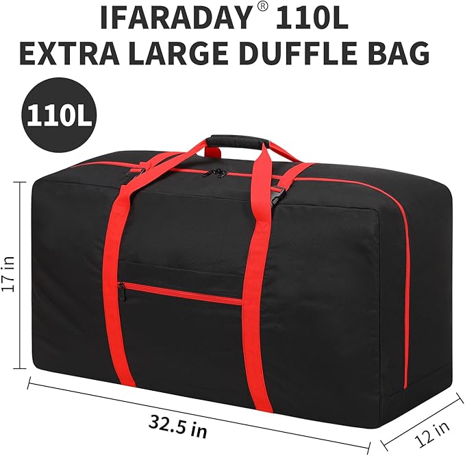 2 Packs Extra Large Duffel Bag 110L Travel Duffel Bag lightweight Luggage Bag for Outdoor, Travel, Sport