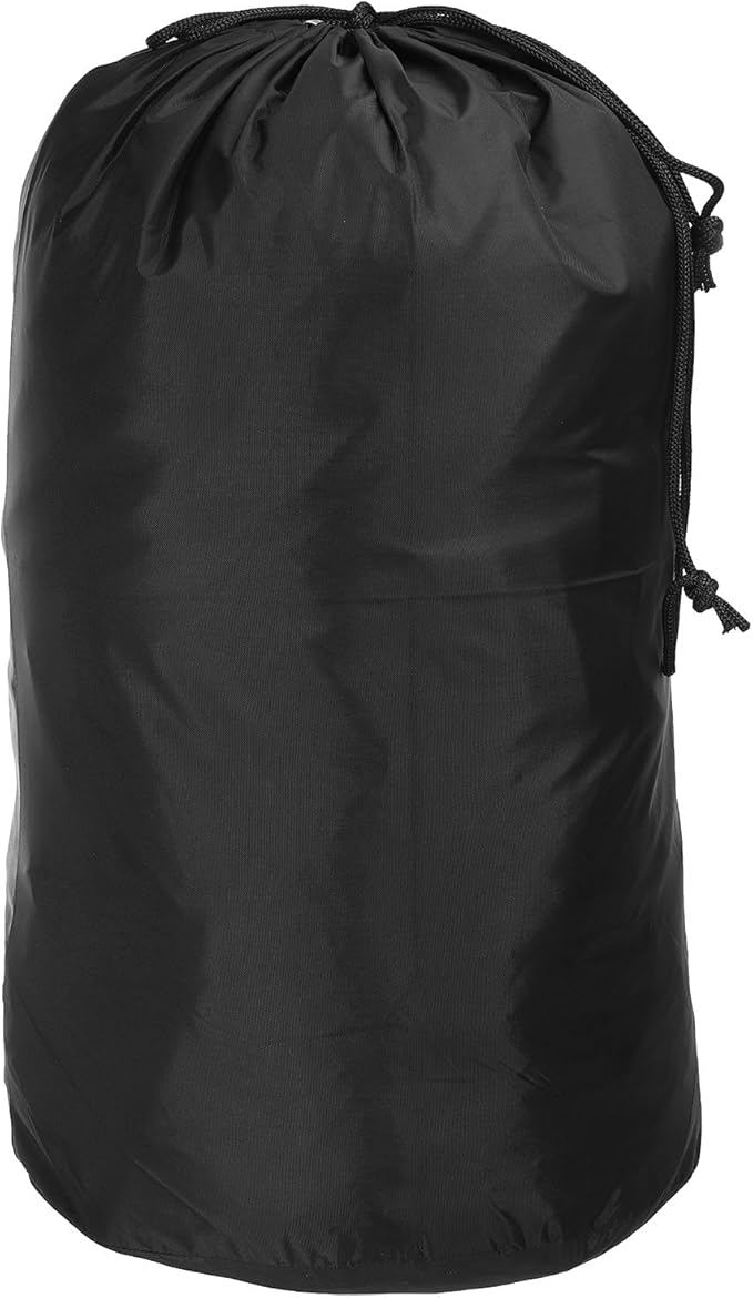 PATIKIL Stuff Sack, 12 x 24 Inch Waterproof Outdoor Storage Sack Upgrade Drawstring Bag Ultralight Ditty Bags Portable Dust Flap for Organizing Camping Hiking Travel Gear Gym, Black
