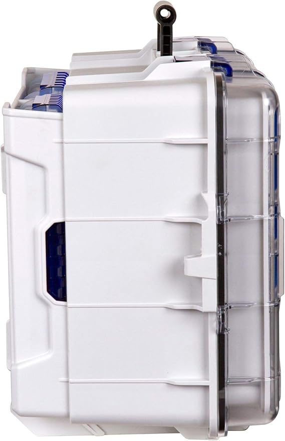 Flambeau Outdoors 4000WPBC Tackle Box - HD Waterproof Tackle Satchel System, 2 Removable Waterproof Tuff Tainers, Floating Satchel, Fishing Tackle & Gear Storage, Zerust Anti-Rust Dividers, Gray/Clear